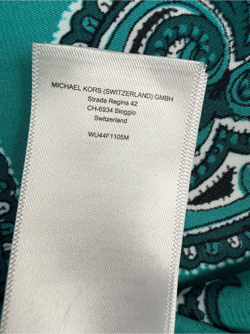 Michael Kors 3X Paisley Kimono Cardigan Teal Black Open Front Duster Plus Size - Picture 10 of 10